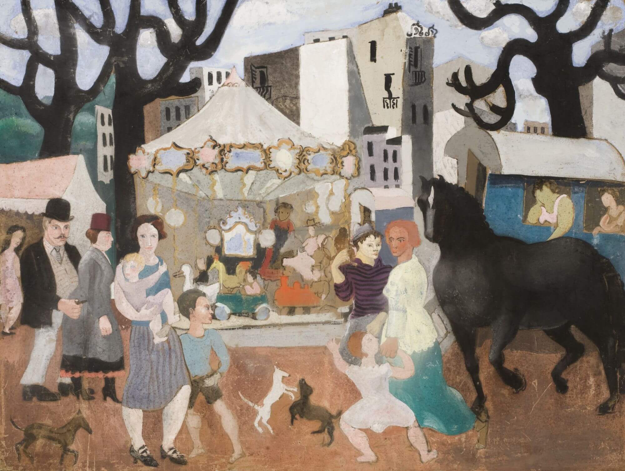 Christopher Wood, 'Fair at Neuilly', 1922. Towner Eastbourne.
